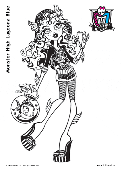 Monster High Lagoona omalovánka